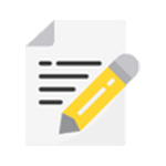 Step #2: Yellow Receive Decision Document Icon